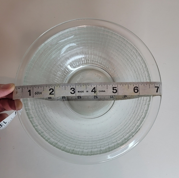 Vintage Pyrex Basket Weave Clear Mixing Bowl 1 Quart - Picture 4 of 8